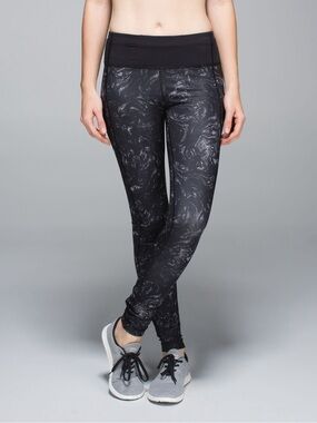 Lululemon Speed Tight II leggings luxtreme 6 Arsenal Ambient Grey Black gym
